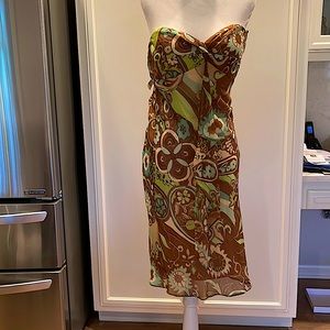 Strapless Sangria summer/Fall dress. Wedding, garden party